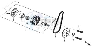 GTS 125I ABS-SNS EURO4 L7 drawing OIL PUMP / V-BELT OIL PUMP