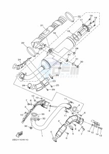 YFM700FWAD GRIZZLY 700 EPS (BDE2) drawing EXHAUST