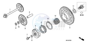 CBF1000A9 France - (F / ABS CMF) drawing STARTING CLUTCH