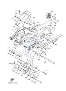 MT09A MT-09 STREET RALLY ABS 900 (2DRJ 2DRK) drawing REAR ARM