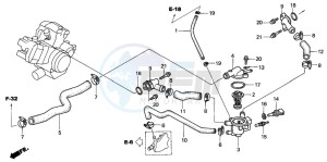 VTR1000F FIRE STORM drawing WATER PIPE