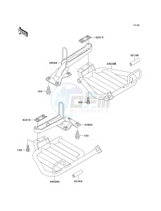 KLF 300 C [BAYOU 300 4X4] (C5-C9) [BAYOU 300 4X4] drawing FOOTRESTS