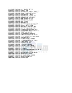 LT-R450 (E28-E33) drawing * COLOR CHART *