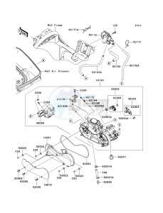 KVF 750 D [BRUTE FORCE 750 4X4I] (D8F-D9F) D8F drawing THROTTLE