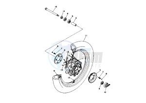 XV VIRAGO 1100 drawing FRONT WHEEL