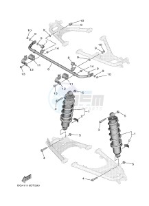 YXF850ES YXF85WPSJ WOLVERINE X (BG41) drawing REAR SUSPENSION