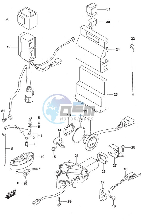 PTT Switch/Engine Control Unit