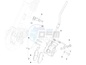 SPRINT 50 4T 4V NOABS E2 (NAFTA) drawing Brakes pipes - Calipers