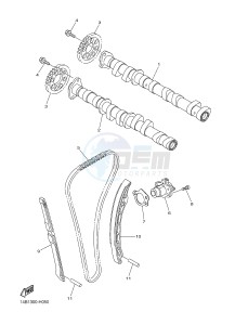 YZF-R1 998 R1 (1KB8 1KB9) drawing CAMSHAFT & CHAIN