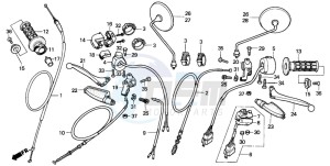 XL185S drawing HANDLE LEVER/SWITCH/ CABLE