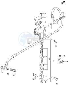 RM250 (E3-E28) drawing REAR MASTER CYLINDER (MODEL K4)