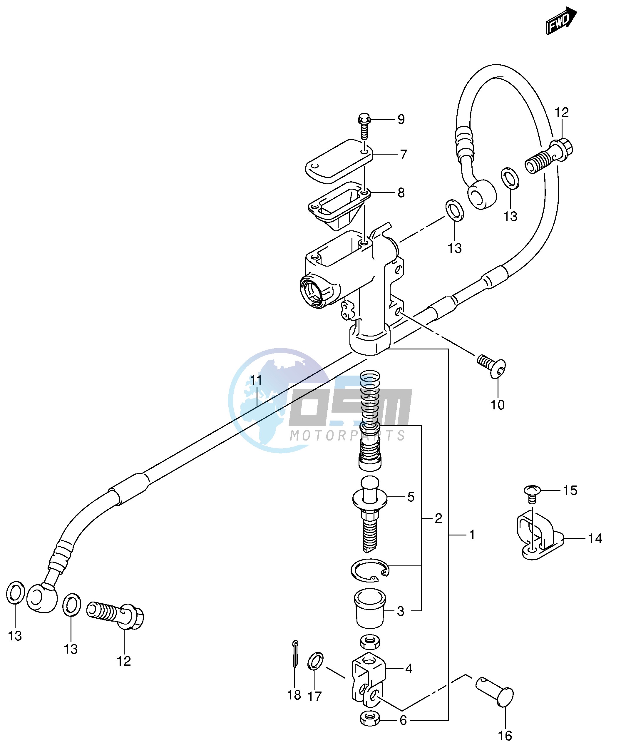 REAR MASTER CYLINDER (MODEL K4)