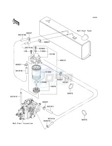 KAF 950 B [MULE 3010 DIESEL 4X4] (B7F) B7F drawing FUEL PUMP