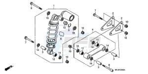 CBR600RR9 BR / MME SPC - (BR / MME SPC) drawing REAR CUSHION (CBR600RR)