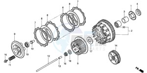 VT1100C2 drawing CLUTCH (VT1100CV/VW/V2)