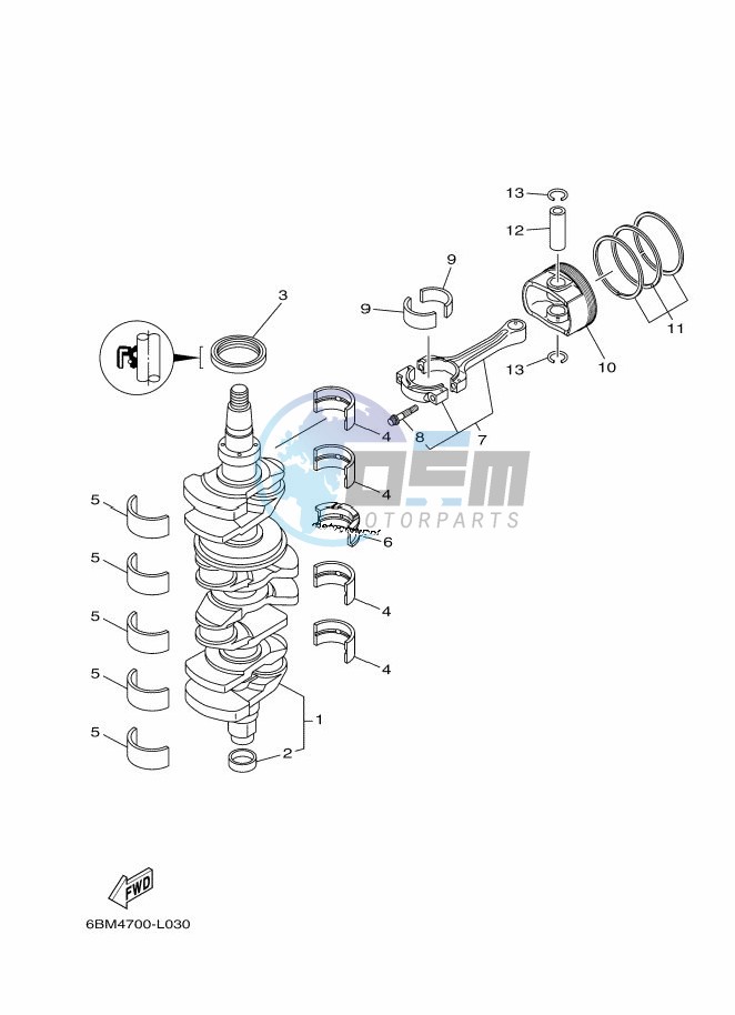 CRANKSHAFT--PISTON