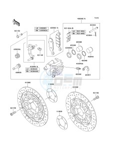 ZR 750 K [Z750S] (K1) K1 drawing FRONT BRAKE