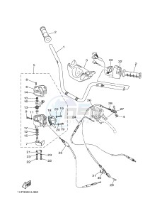 YFM700FWAD YFM7FGPHB GRIZZLY 700 EPS HUNTER (1HP7) drawing STEERING HANDLE & CABLE