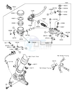 Z1000SX_ABS ZX1000MEF FR GB XX (EU ME A(FRICA) drawing Front Master Cylinder