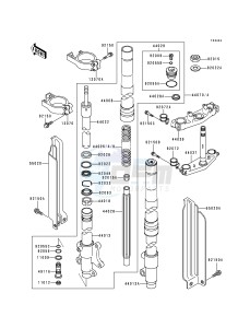 KDX 200 E [KDX200] (E4-E6)) [KDX200] drawing FRONT FORK -- KDX200-E5_E6- -