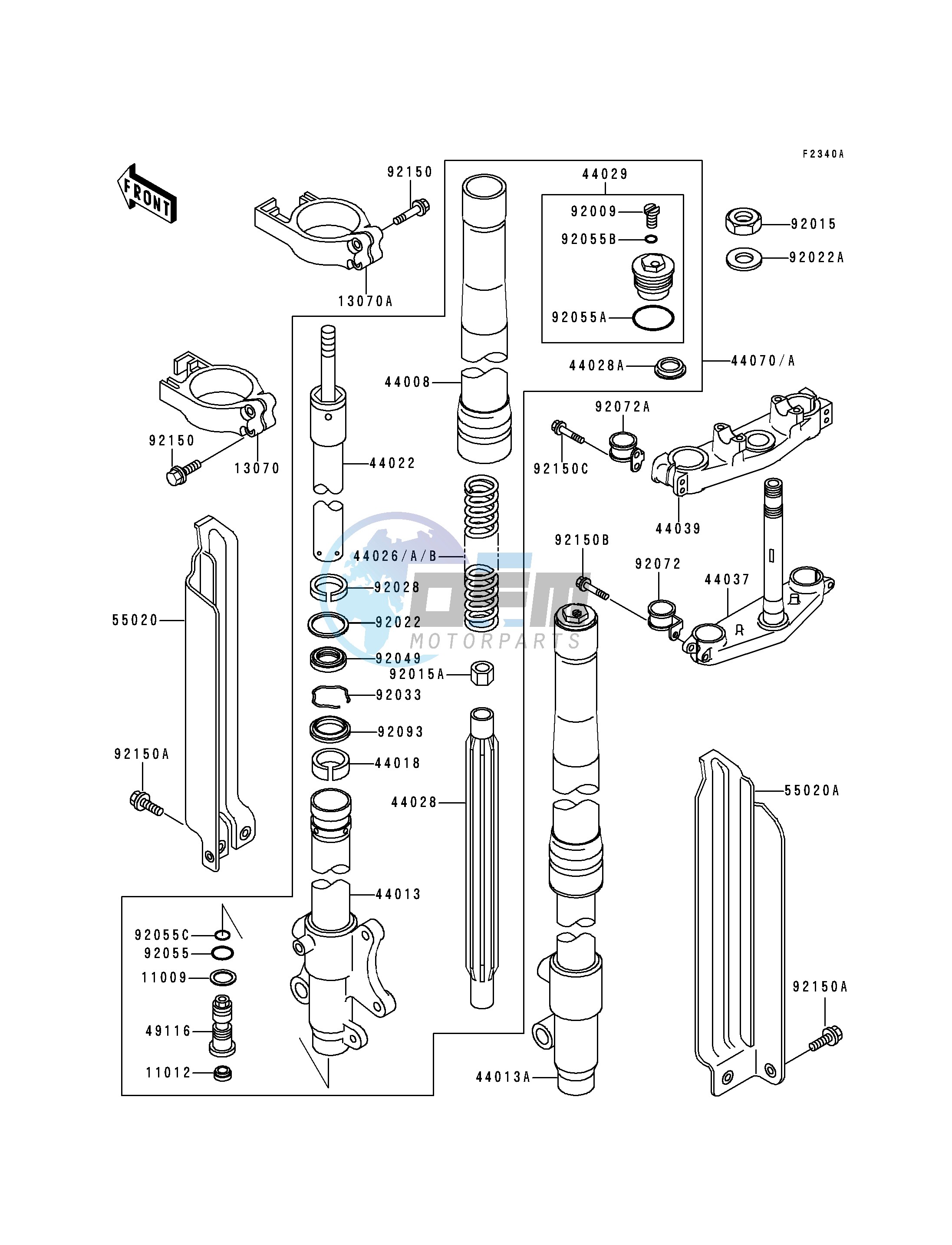 FRONT FORK -- KDX200-E5_E6- -