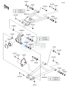 MULE PRO-DXT KAF1000BJF EU drawing Rear Suspension