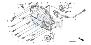 CBF1000TA UK - (E / ABS MKH) drawing RIGHT CRANKCASE COVER