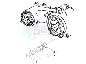 Fly 50 4T 2V 25-30Km/h drawing Flywheel magneto cover - Oil filter