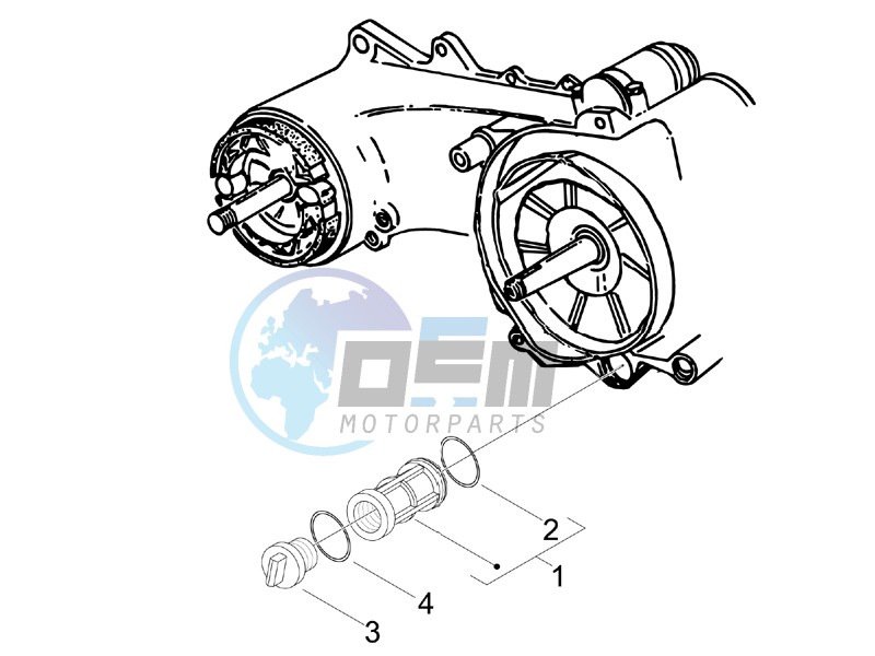 Flywheel magneto cover - Oil filter