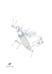 YFZ450 YFZ450D (1PD5 1PD6) drawing REAR SUSPENSION