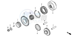 VT125C drawing STARTING CLUTCH