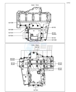 Z1000 ZR1000FEF FR GB XX (EU ME A(FRICA) drawing Crankcase Bolt Pattern