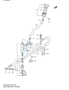 DR-Z250 (E24) drawing REAR MASTER CYLINDER