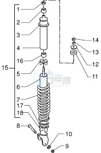 ET4 125 drawing Rear Shock absorber