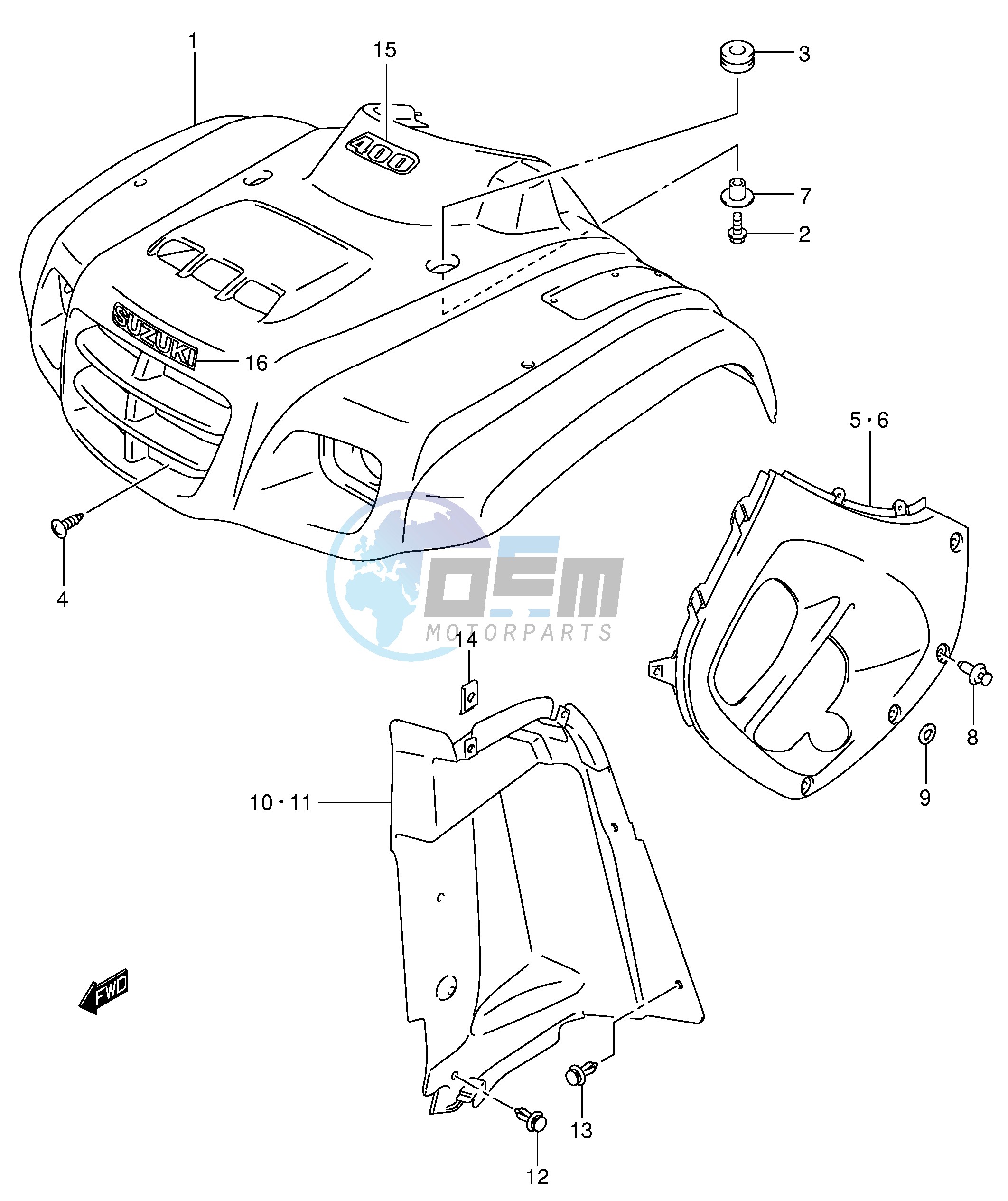 FRONT FENDER (MODEL K4)