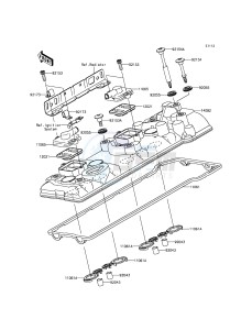 1400GTR ABS ZG1400EGF FR GB XX (EU ME A(FRICA) drawing Cylinder Head Cover