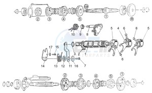 V7 Classic 750 drawing Gear box selector