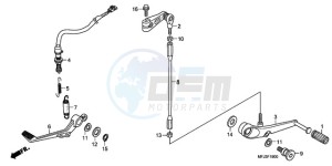 CBR600RRA E drawing BRAKE PEDAL/CHANGE PEDAL