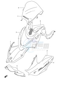 GSF600 (E2) Bandit drawing COWLING BODY (GSF600SK4 SUK4)