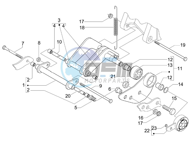 Swinging arm