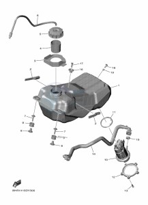 YZ450F (BHR2) drawing FUEL TANK