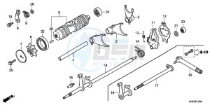 TRX500FPMD TRX500FPM Australia - (U) drawing GEAR SHIFT FORK