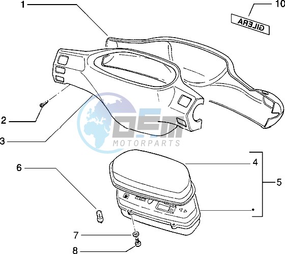 Speedometers Kms. - handlebar cover