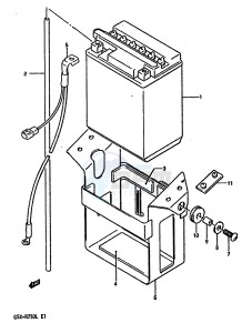 GSX-R750 (J-K-L) drawing BATTERY