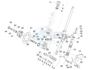 PRIMAVERA 50 4T-3VS E4 (EMEA) drawing Fork/steering tube - Steering bearing unit