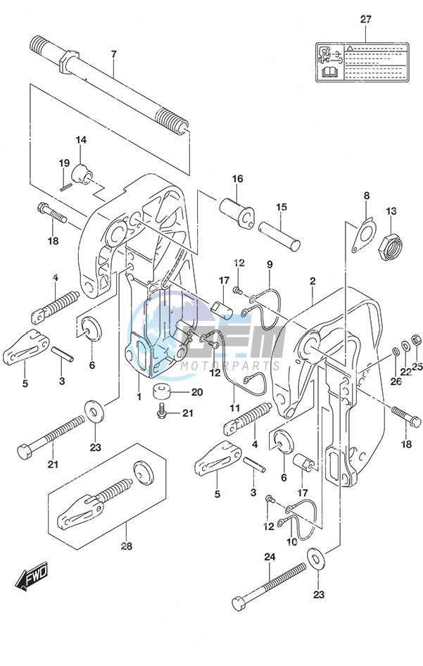 Clamp Bracket - w/Power Tilt