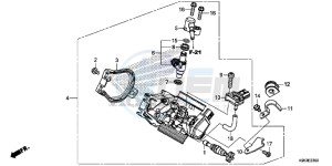 CRF250R Europe Direct - (ED) drawing THROTTLE BODY