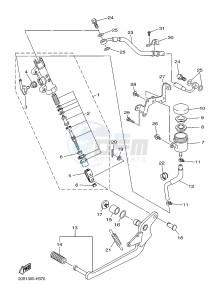 XJ6F 600 DIVERSION F (1CWV 1CWW) drawing REAR MASTER CYLINDER