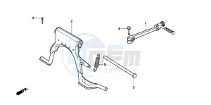 SK50M drawing STAND/KICK STARTER ARM