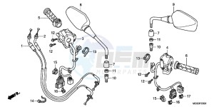 NC700XDD NC700X Dual Cluth ABS 2ED - (2ED) drawing HANDLE/ SWITCH/ CABLE (NC700XD)